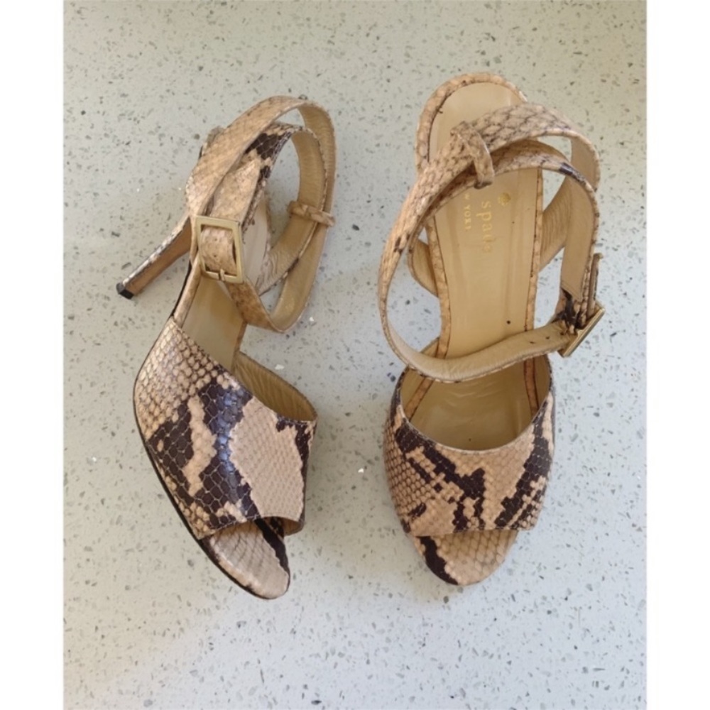 Kate spade ♠️ heels sandals size 7 snake print